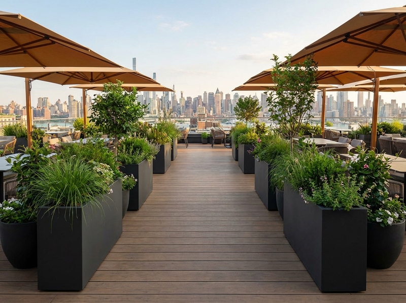 Modern Planters for Your Outdoor Perimeters and Dining Areas