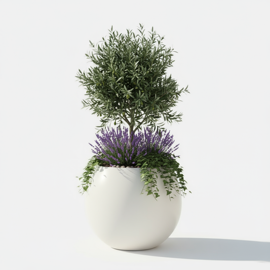 Designed Round Planters-P4