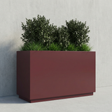 Fiberglass Rectangular Planter with Toe Kick