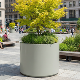 Round Cylinder  Planter with Toe Kick