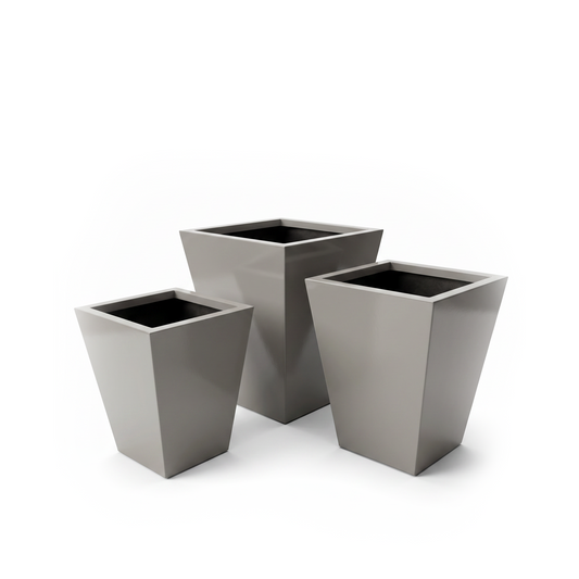 Fiberglass Tapered Square planter