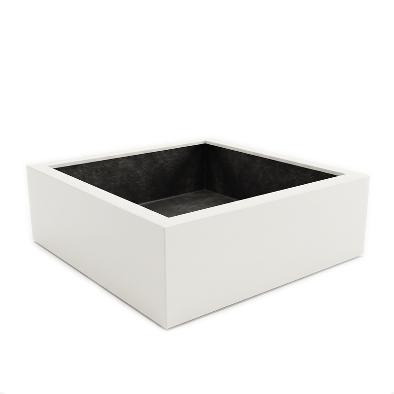 Low Cube Square Fiberglass Planters