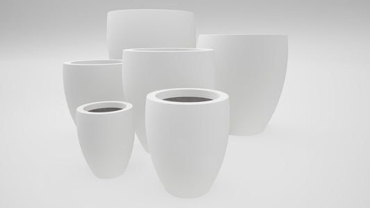 Designed round planters