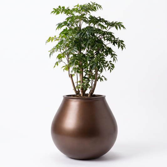 Swell Fiberglass Planter – 22'' Dia. x 20.5'' H Commercial-Grade Indoor/Outdoor Plant Pot